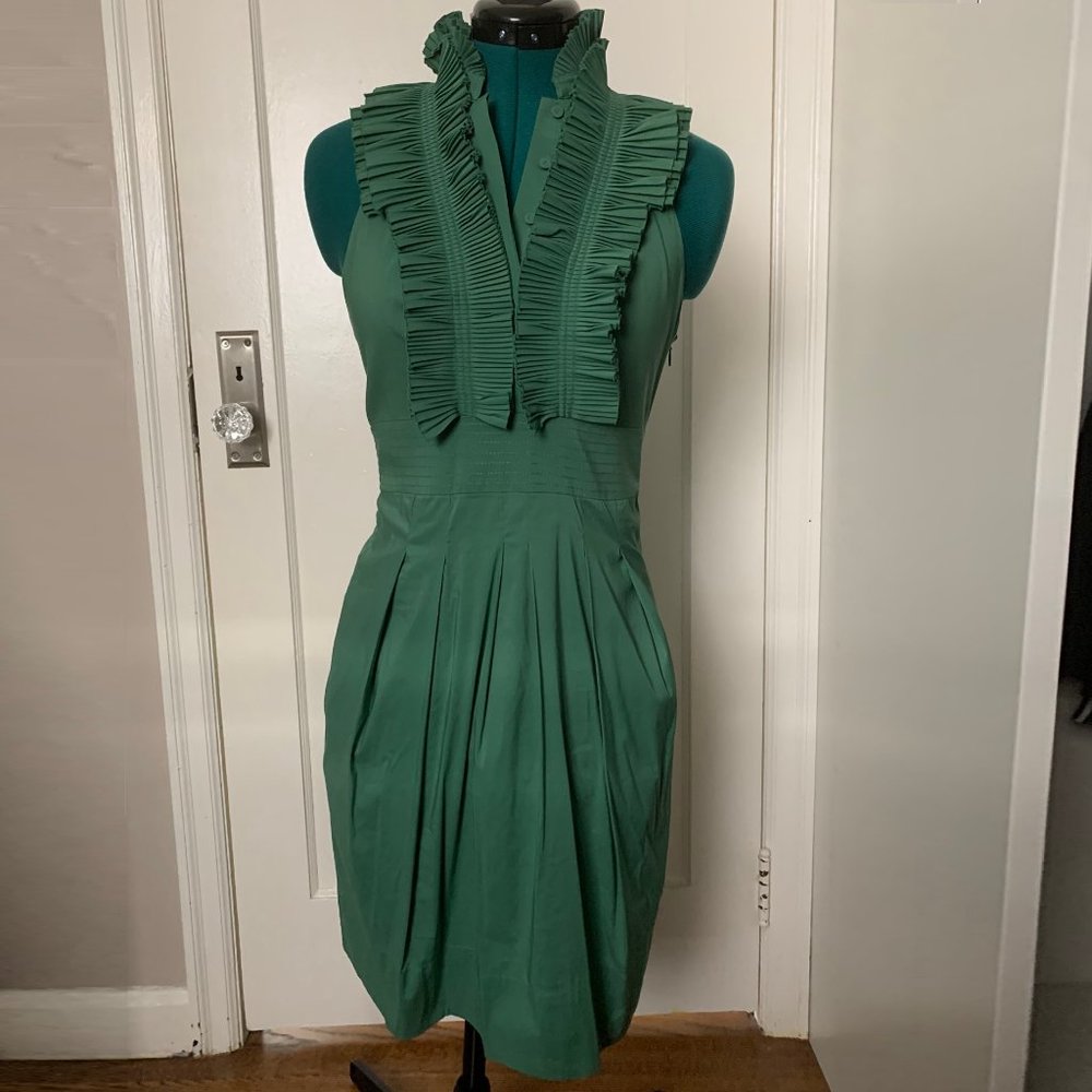 BCBG Ruffle Halter Neck Dress